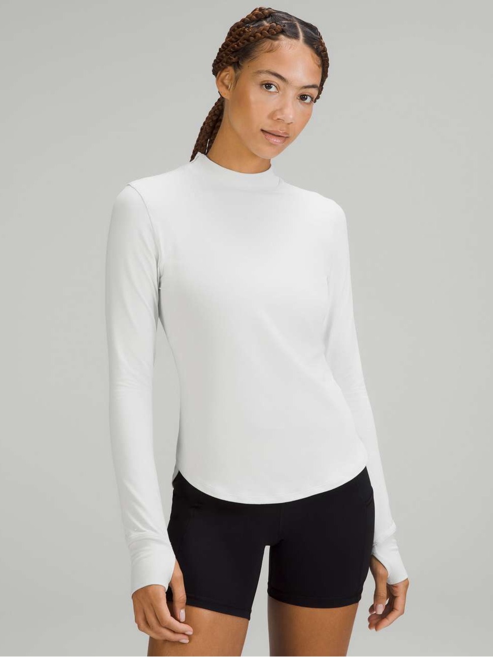 Lululemon Rulu Running Long-Sleeve Mock Neck Shirt Size S